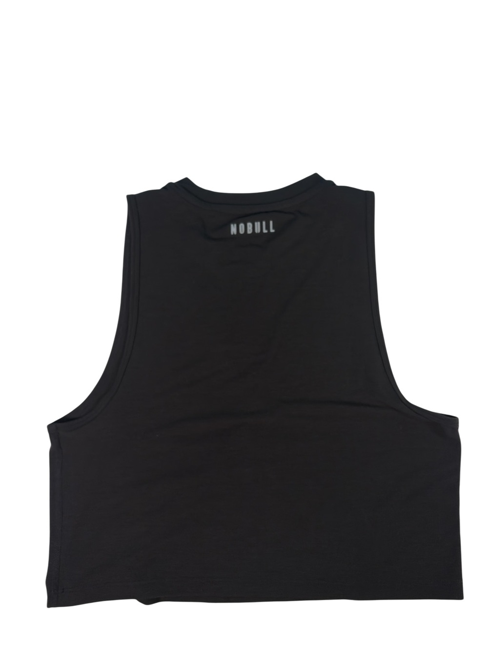 2-NOBULL Womens Black/Gray High Neck Cropped Muscle Tank Top S Athletic CrossFit - Picture 7 of 12